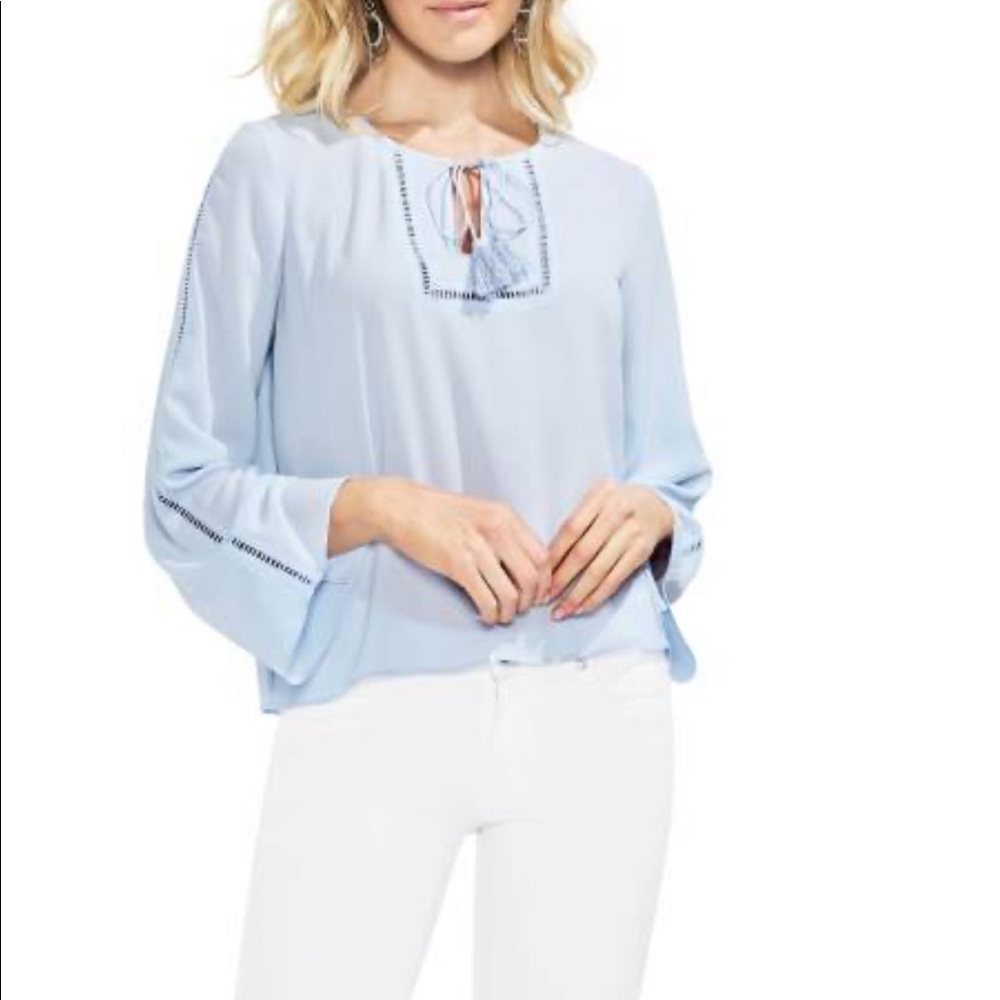 Vince Camuto Bell Sleeve Blouse with Tassels